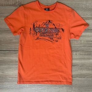 Overtime Orange Graphic T-Shirt size Small